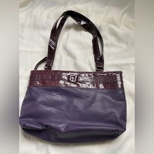 Purple Fashion Purse With Silver Accents
